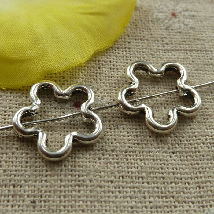 Free Ship 160 pcs tibetan silver flower spacers 16x2mm L-4164 LCWR Does not apply