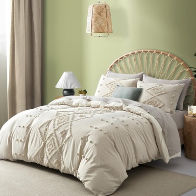 Oli Anderson Tufted Comforter Sets Queen, Collection 3 PCS Boho Embroidery Be... Oli Anderson Comforter Set