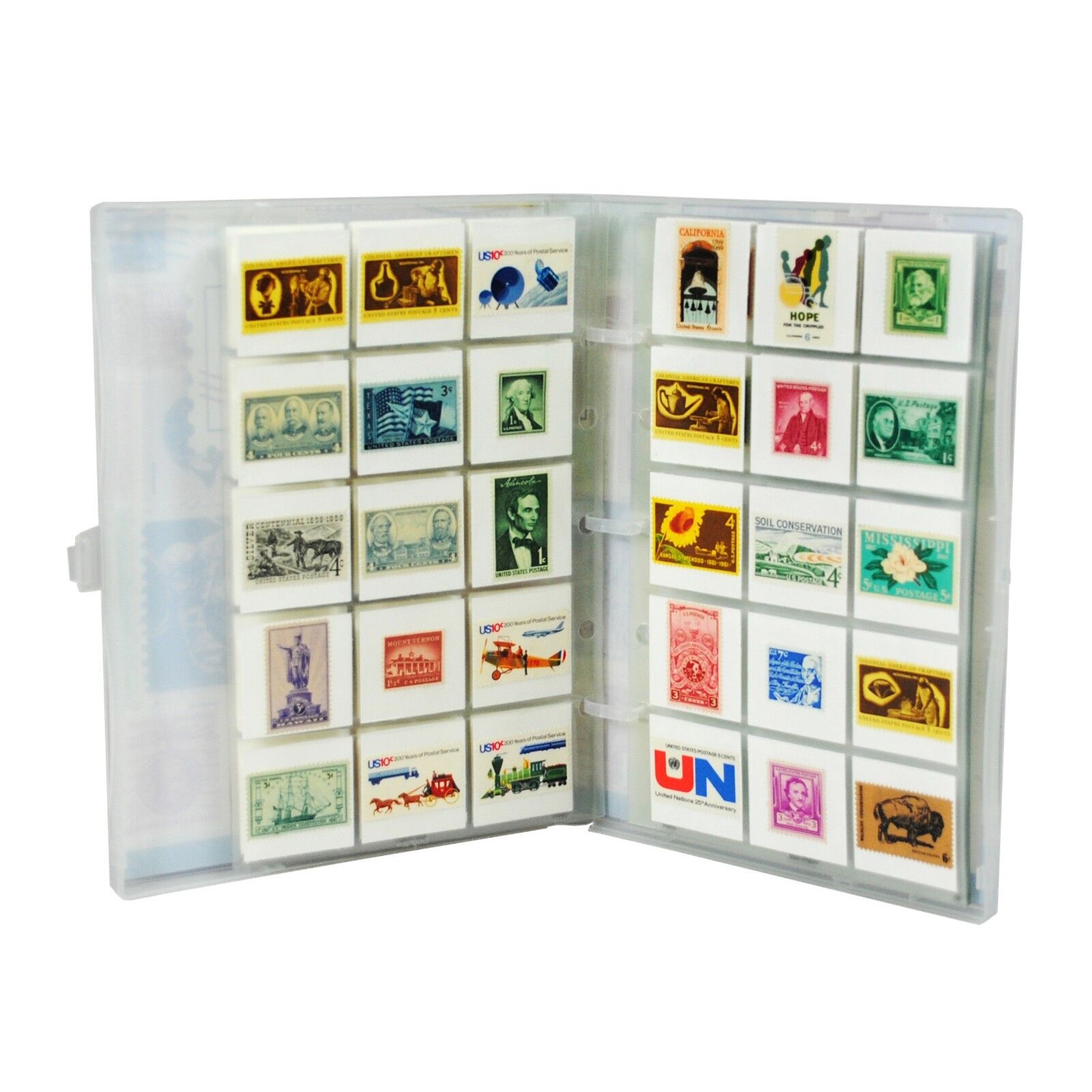 Stamp Collection Kit/Album, w/ 10 Pages, Holds 150-300 Stamps (No Stamps) UniKeep 17094 - фотография #3