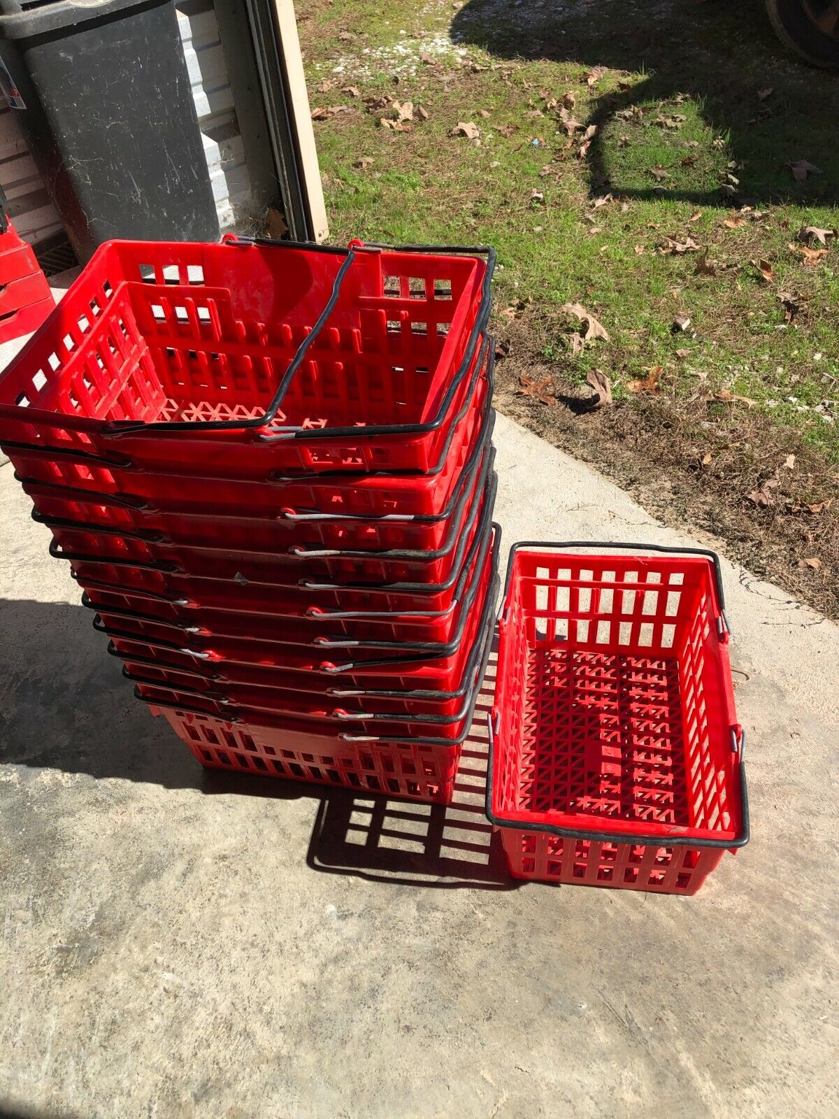 REDUCED ~ Shopping Basket Set set of 12 red Unbranded Does Not Apply
