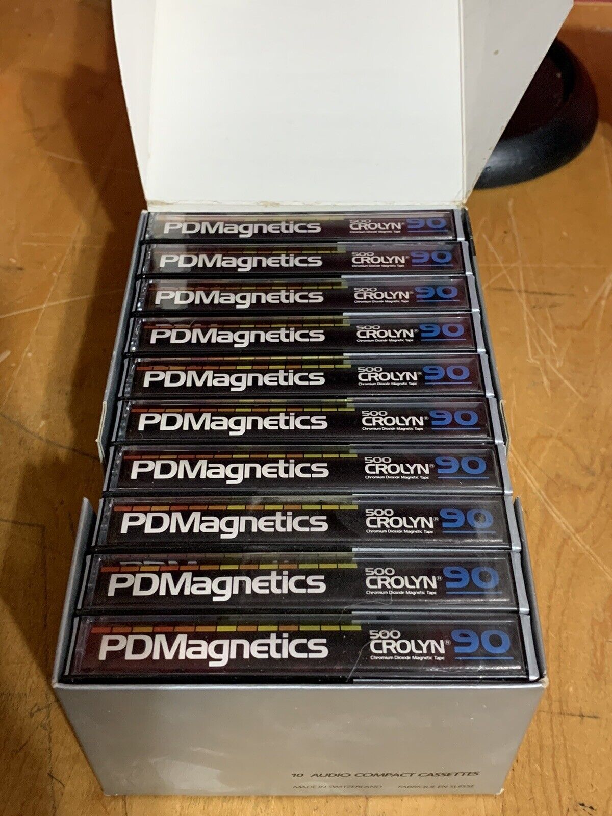 (10) PDMagnetics DuPont 500 CROLYN 90 Type II CrO2 Blank Cassette Tapes -Sealed Dupont Phillips 500 Crolyn