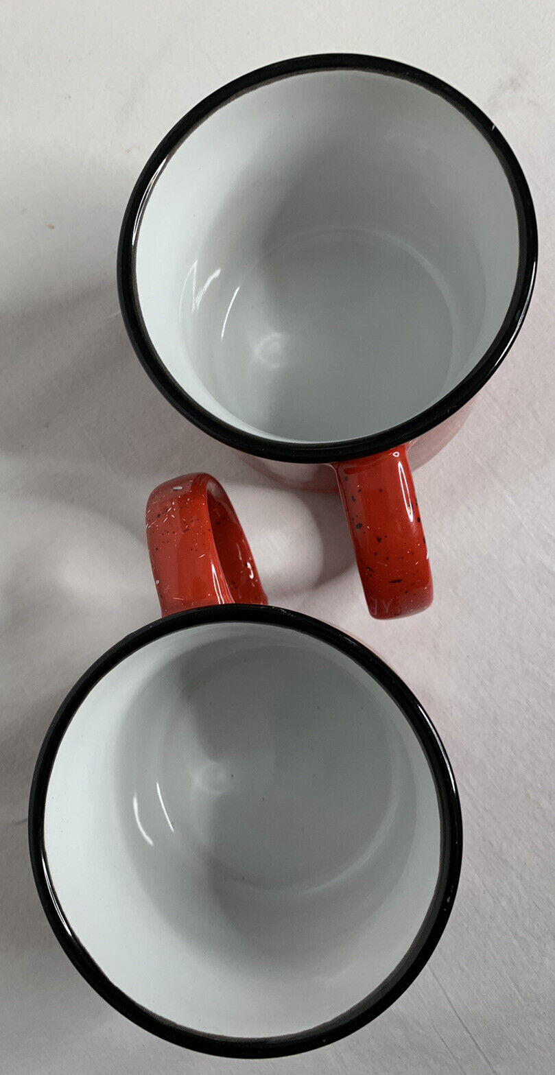 Red Eye Rye Whiskey Coffee Mugs Set of 2 Ceramic Cups Splatter Red Lodge Gifts Unbranded - фотография #6