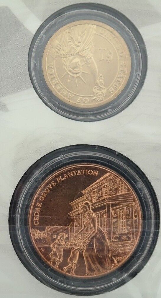 United States Mint Presidential $1 Coin & First Spouse Medal Set - Tyler Без бренда - фотография #4