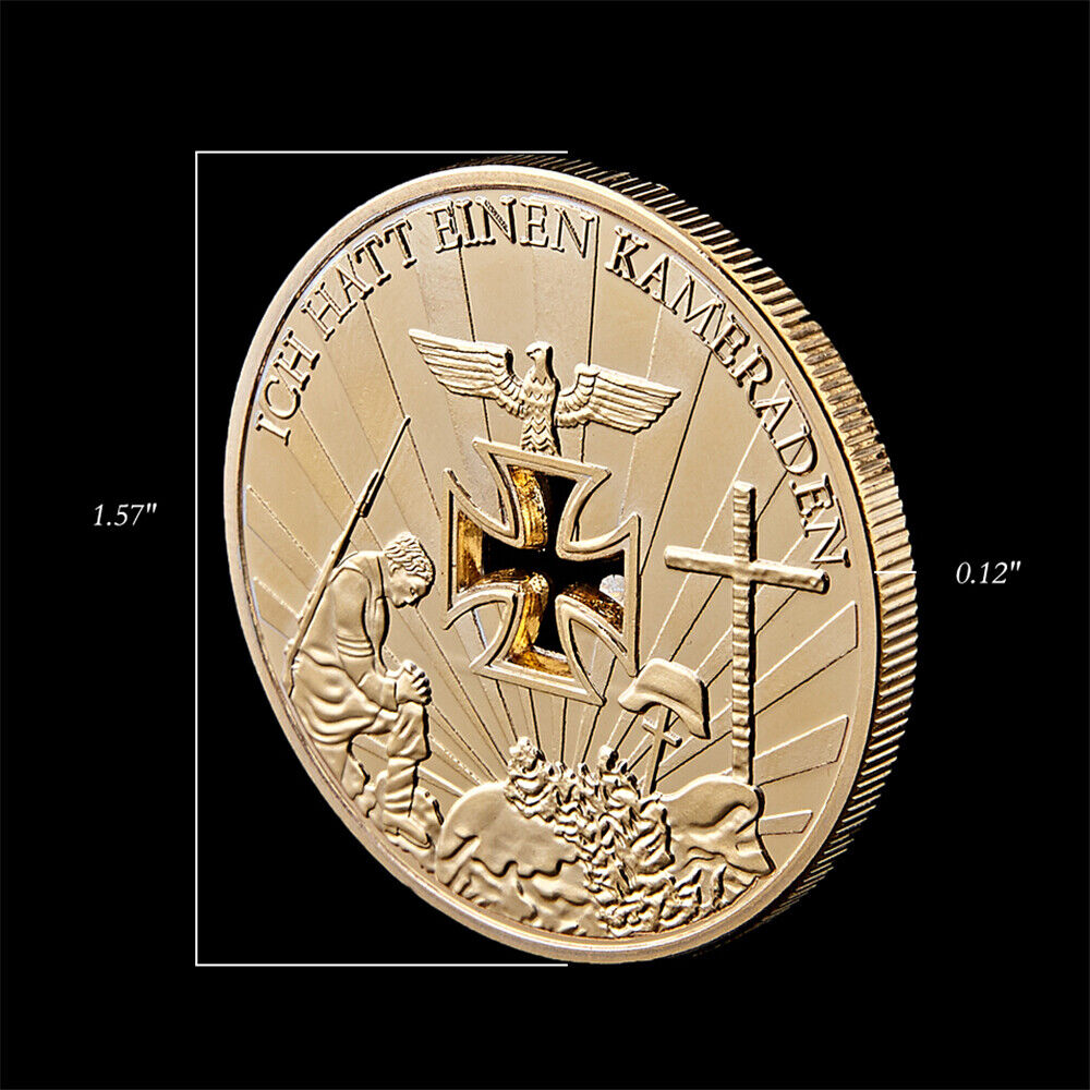 5PCS World War I Germany Cross Gold Ich Hatt Einen Kameraden Commemorative Coin Без бренда - фотография #4