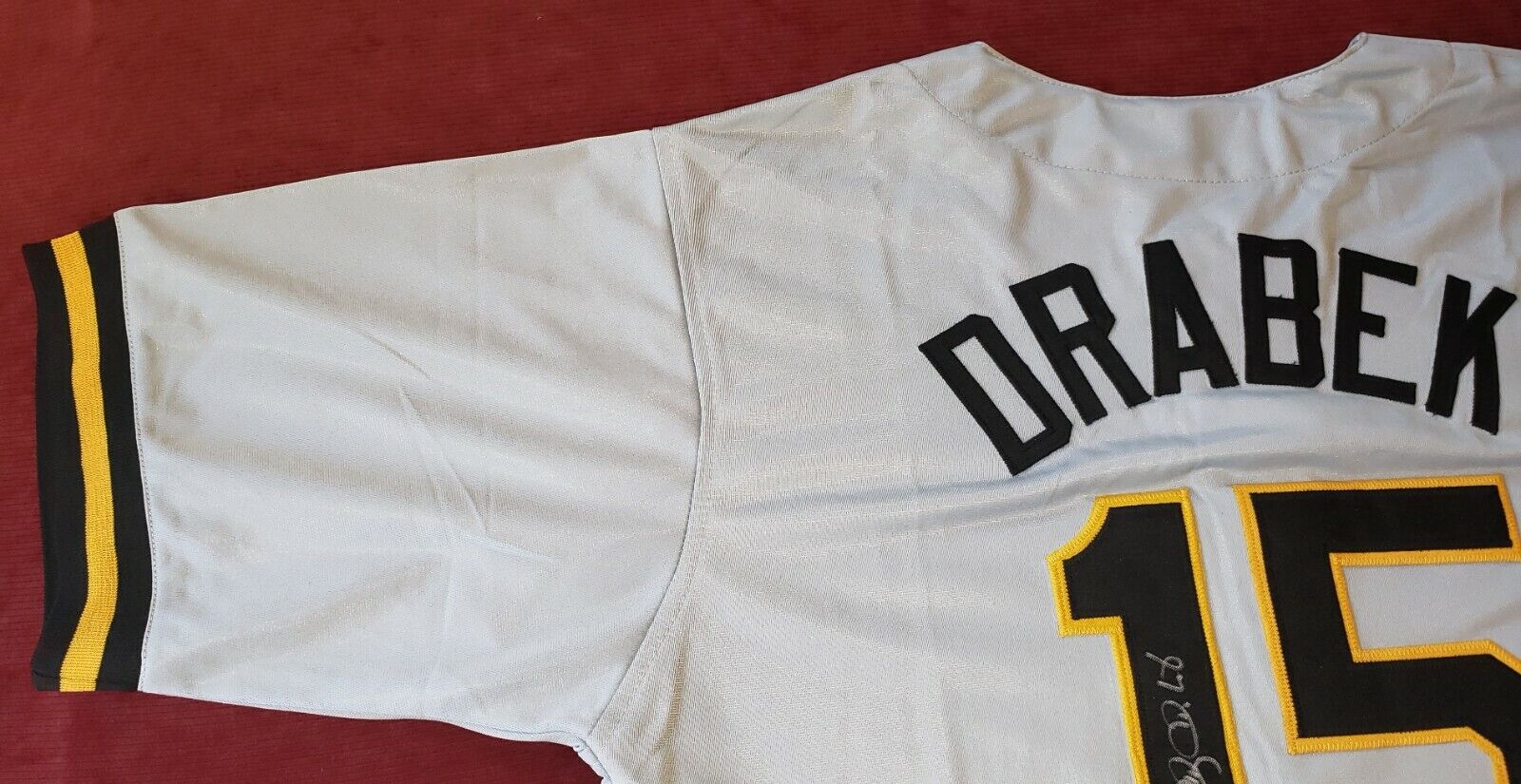 Doug Drabek LOT Signed Pittsburgh Pirates Jersey Framed 11x14 Trade Card Pennant Без бренда - фотография #10