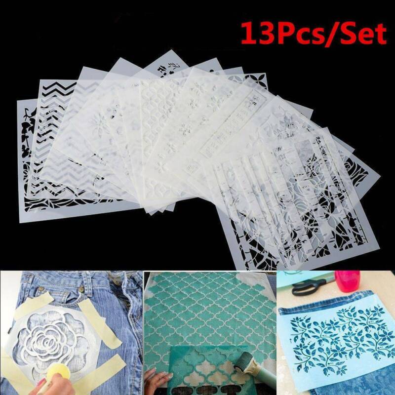 13Pcs/Lot Embossing Template Scrapbooking Walls Painting Layering Stencils DIY * Unbranded Does Not Apply