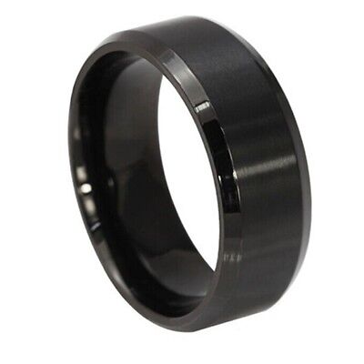 Wholesale 30Plain Stainless Steel Rings Silver Black Band Wedding Ring jewelry   Unbranded - фотография #3