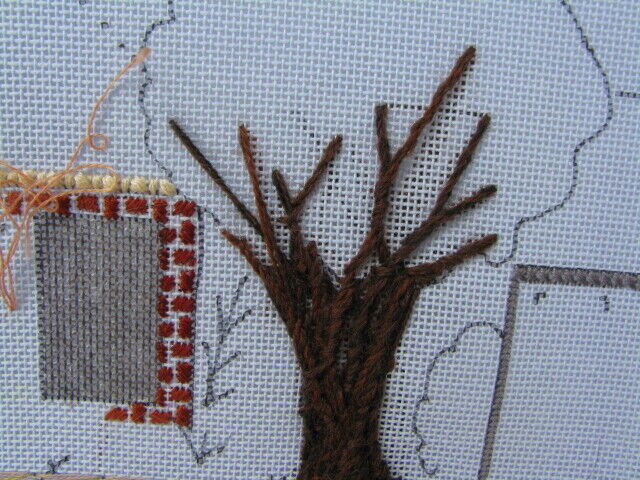 L288 UNFINISHED CRAFT Lot of 2 Needlepoint Bargello Hardanger Embroidery  Без бренда - фотография #5