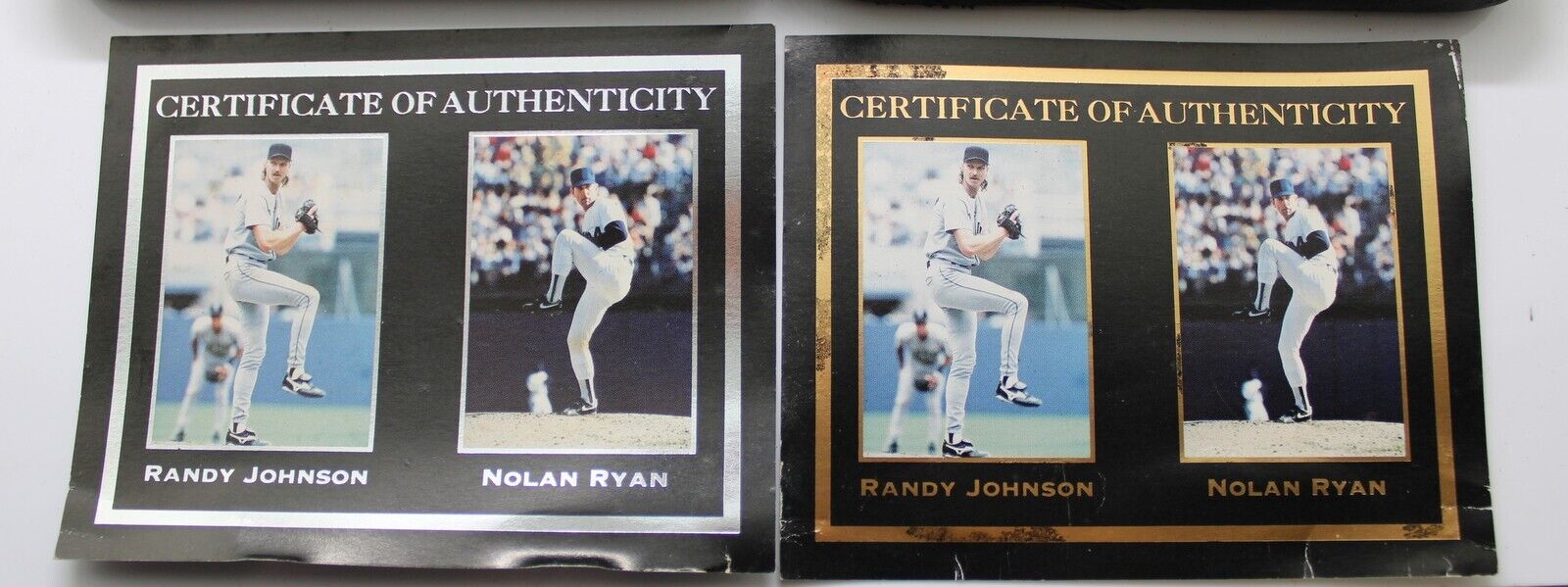 Rare .999 Fine Silver Highland Mint Randy Johnson Nolan Ryan Mini Cards Set Без бренда - фотография #3