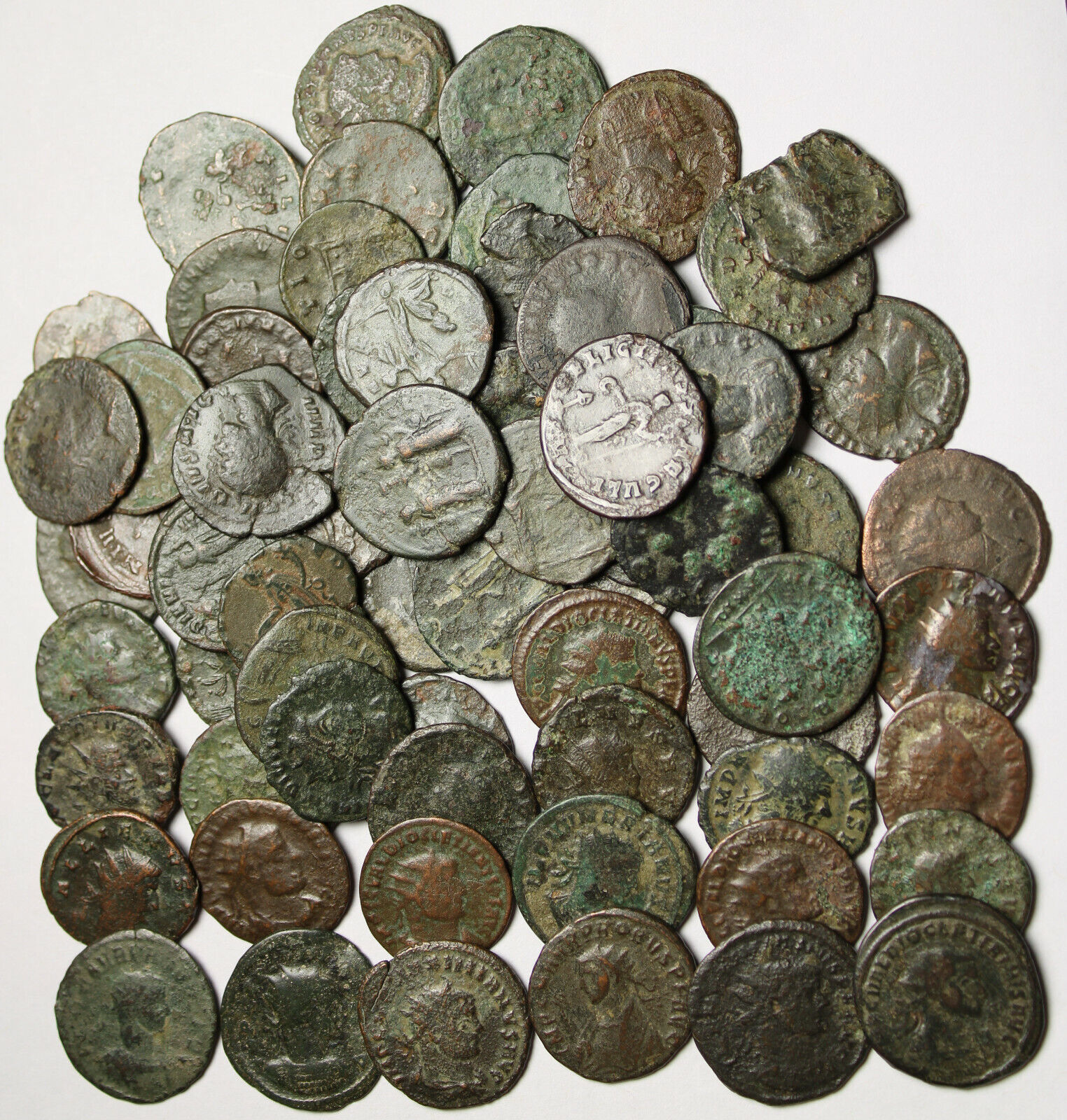 Lot of 3 Rare original Ancient Roman Antoninianus coins Probus Aurelian Claudius Без бренда - фотография #4
