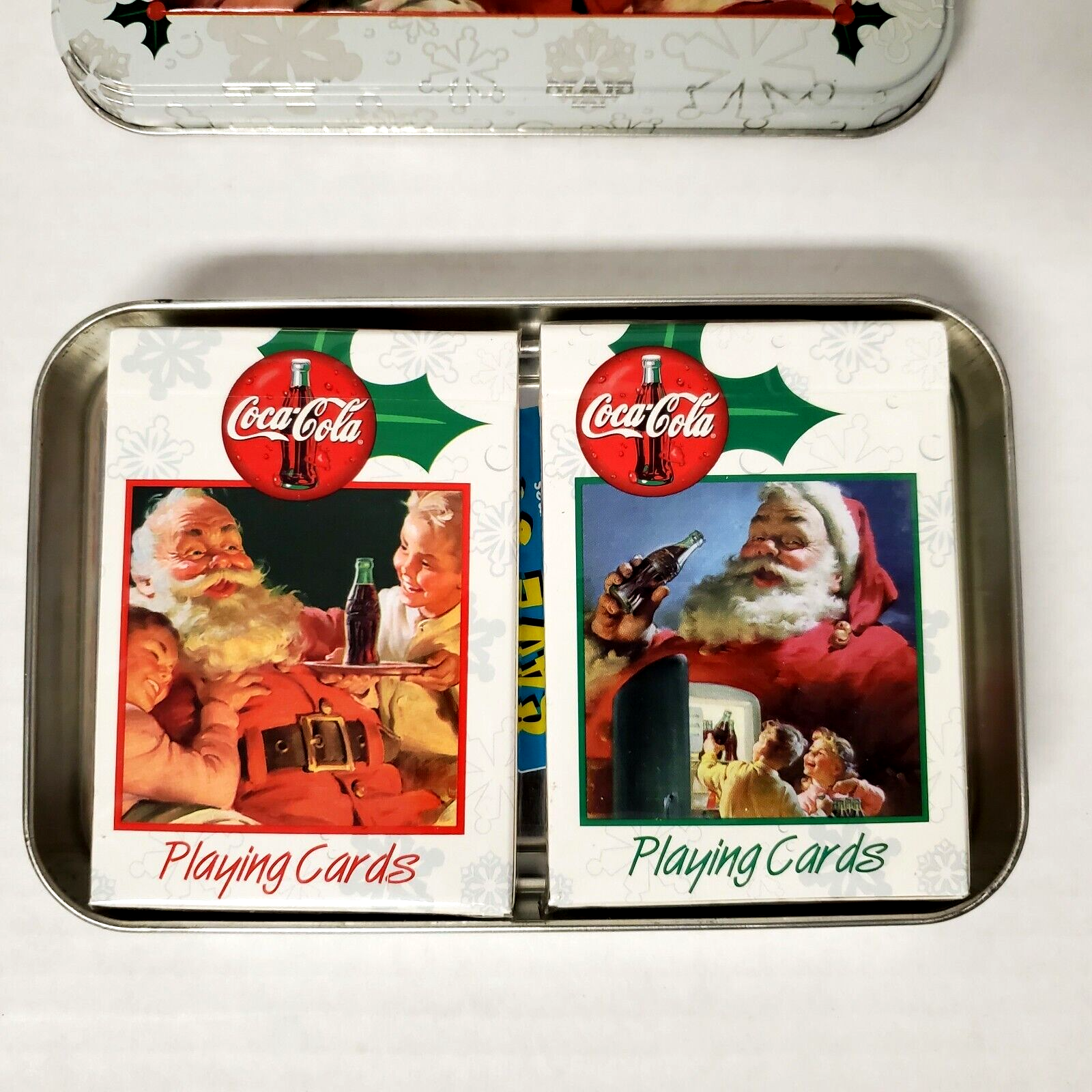 Coca Cola Santa Claus Playing Cards With Collectible Storage Tin 2 Decks NEW Coca-Cola - фотография #7