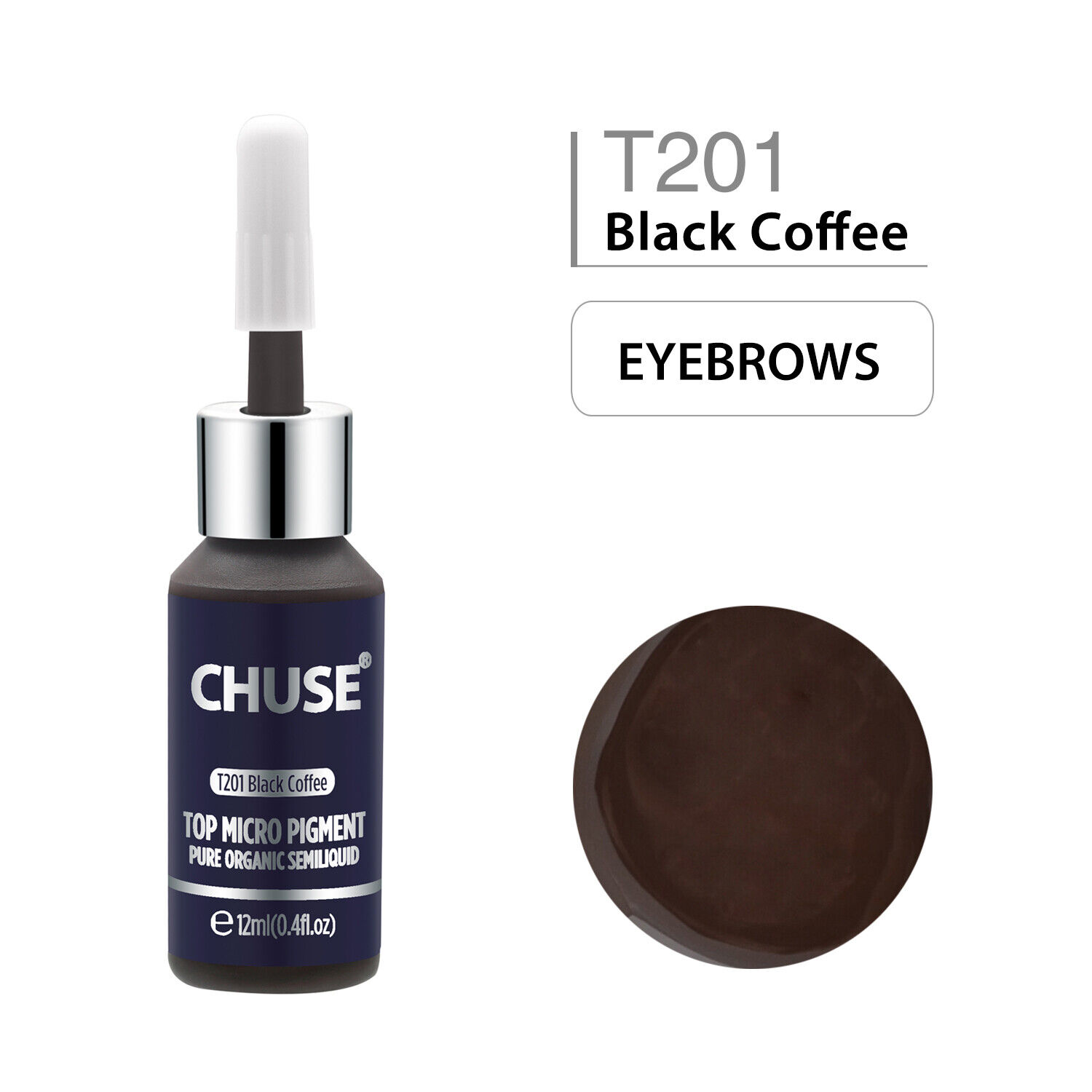 CHUSE Permanent Makeup Eyebrow Micro Pigment Color Tattoo Ink Set 12ml*5 bottles CHUSE do not apply - фотография #3