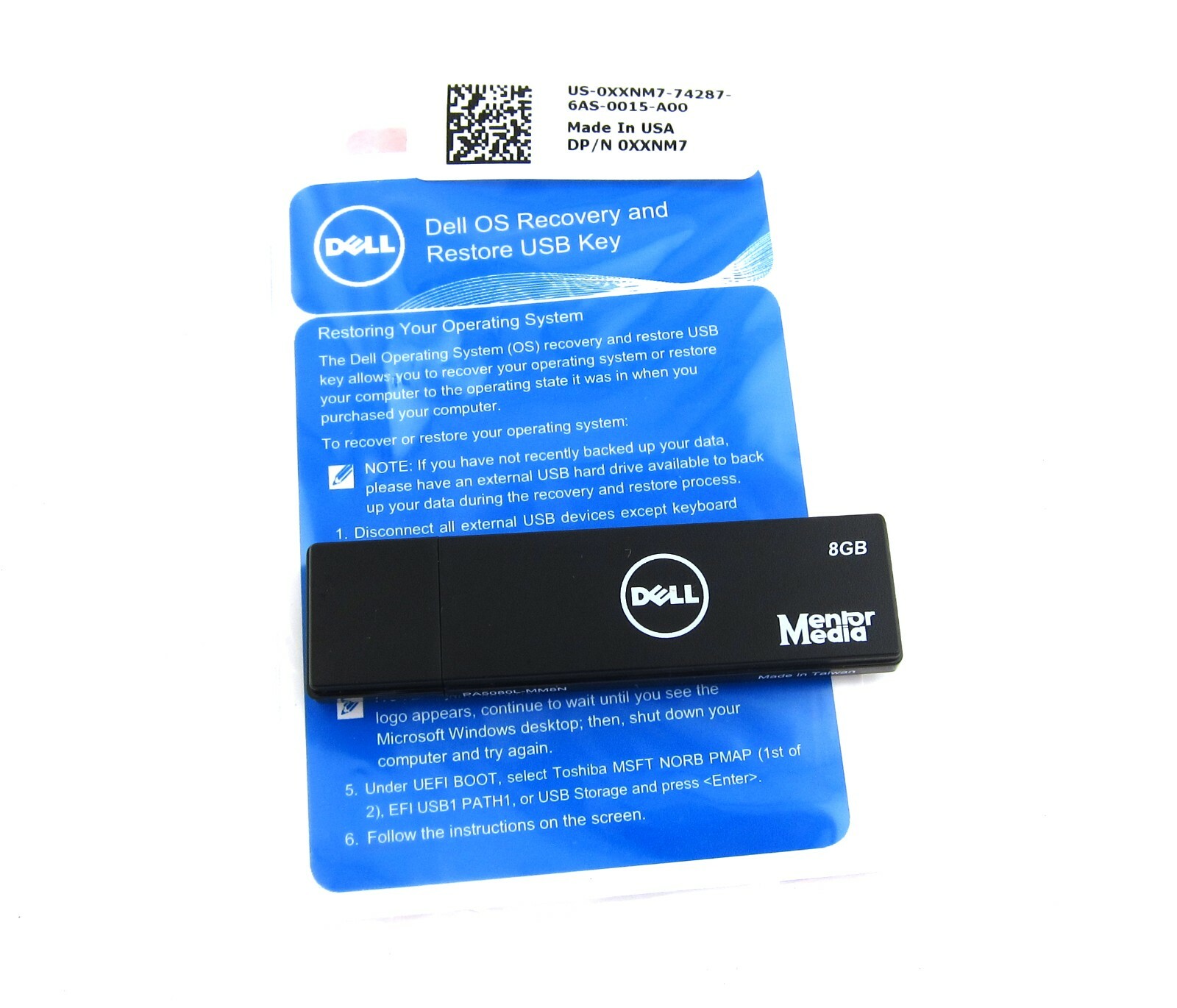 Lot of 10 NEW OEM Dell Windows 10 Restore USB 8GB Thumb Drive SPANISH - XXNM7 Microsoft - фотография #2