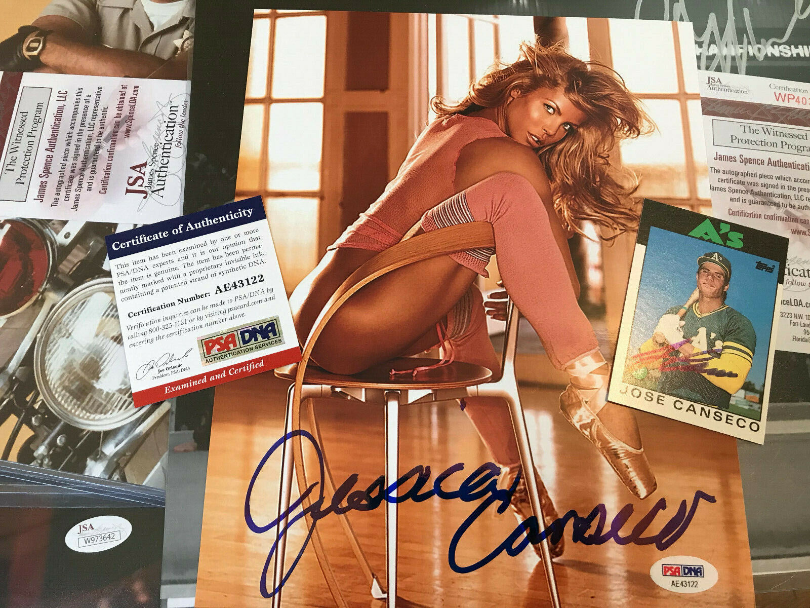 Jessica Jose Canseco auto PSA/DNA COA 2 signed Playboy 1986TT RC Autograph 8x10 Без бренда