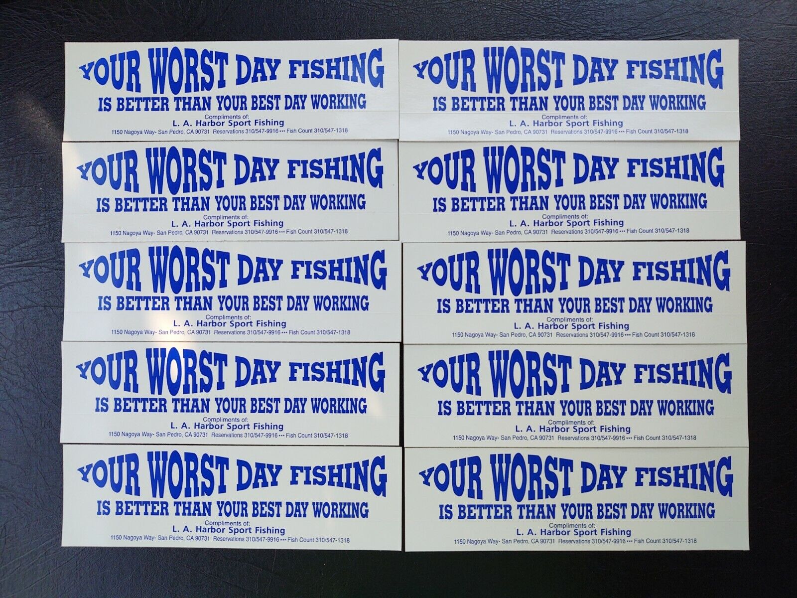 FISHING IS BETTER THAN YOUR BEST DAY WORKING Bumper Stickers LA Harbor San Pedro Без бренда