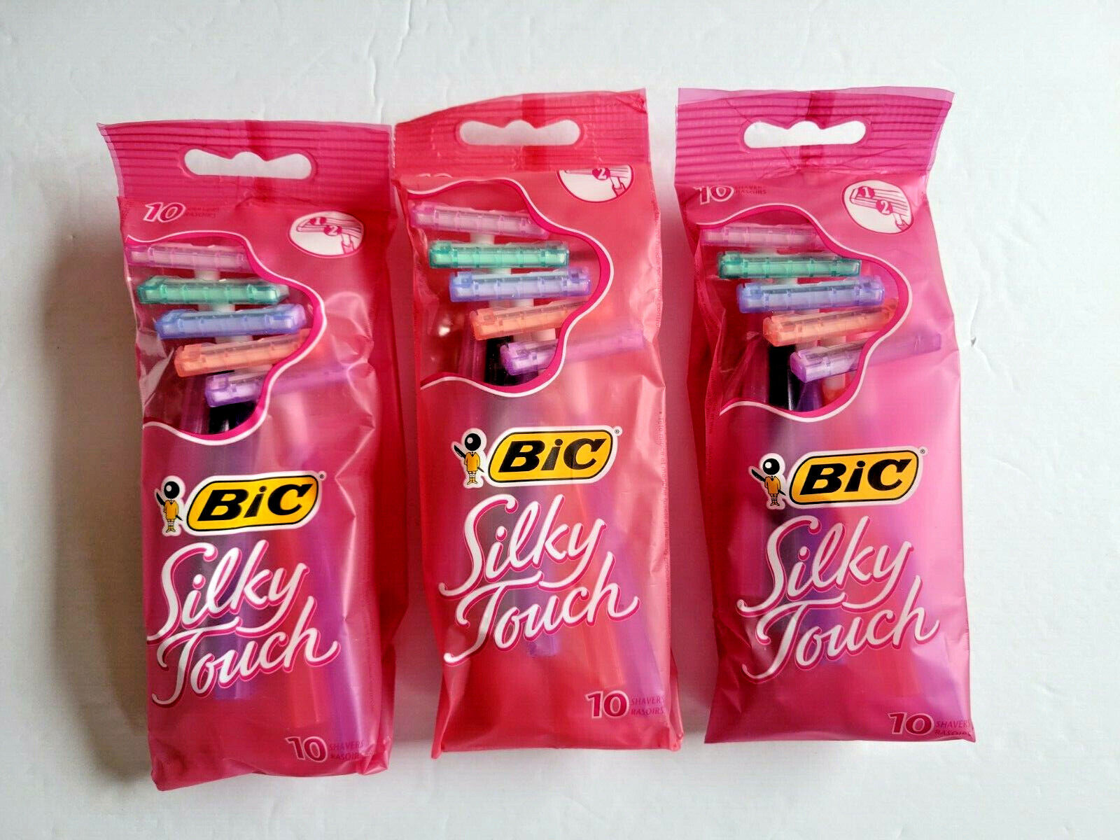 New BIC Silky Touch Razors Disposable, 3 Packs of 10 - Total 30 Razors BIC BIC Twin Lady/Silky Touch