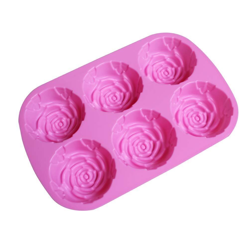 2 Pack Large Rose Delicate Flower Silicone Cake Mold Chocolate mould candy Soap Unbranded Does Not Apply - фотография #6