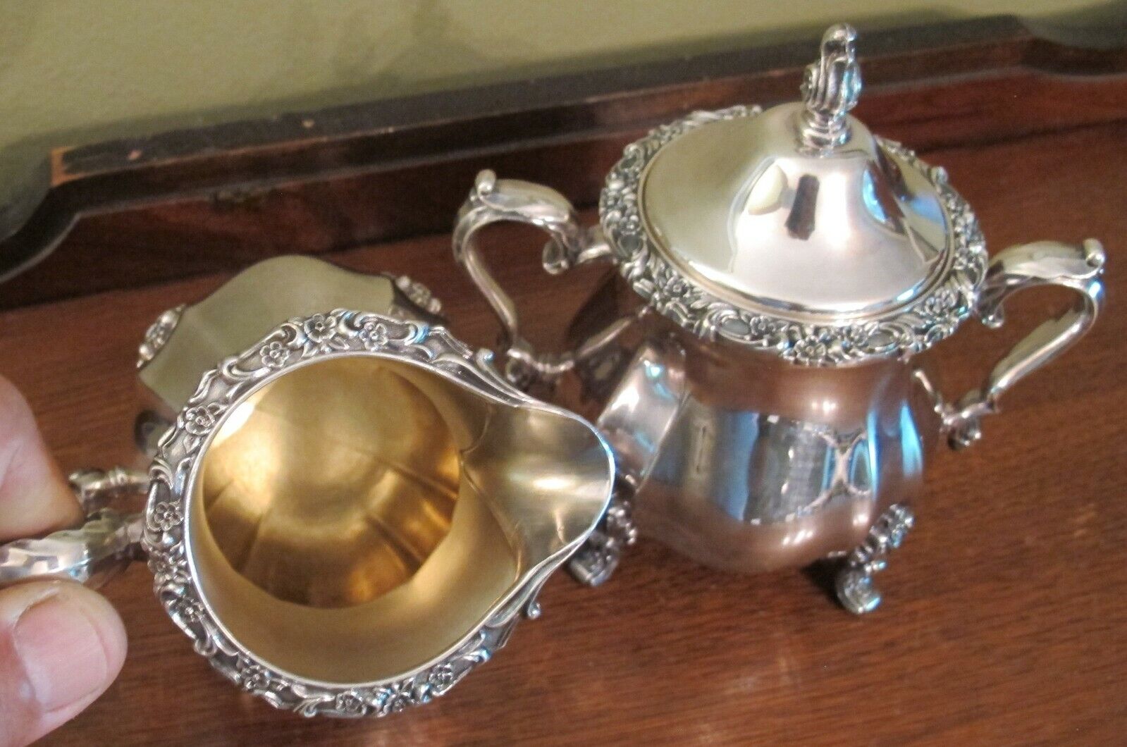 Elegant International Silver, Silverplate Tea/Coffee Set Countess Pattern *WoW* International Silver - фотография #7