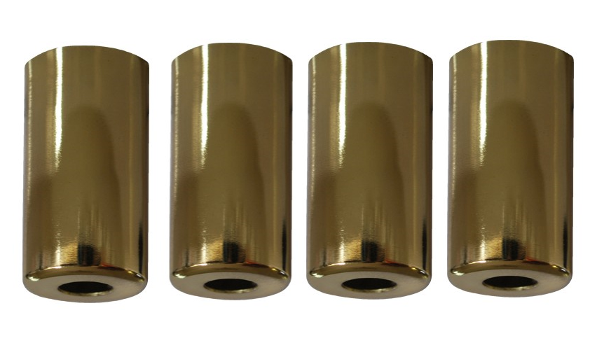 Polished Brass Plated Steel 1 7/8" Candelabra Base Candle Cup - Set of 4  Без бренда