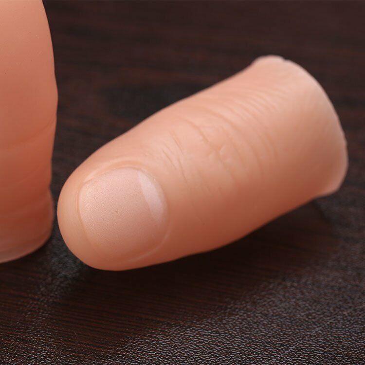 5Pcs Fake Soft Thumb Tip Finger Magic Trick Close Up Stage Show Prop Prank Toy Unbranded - фотография #8