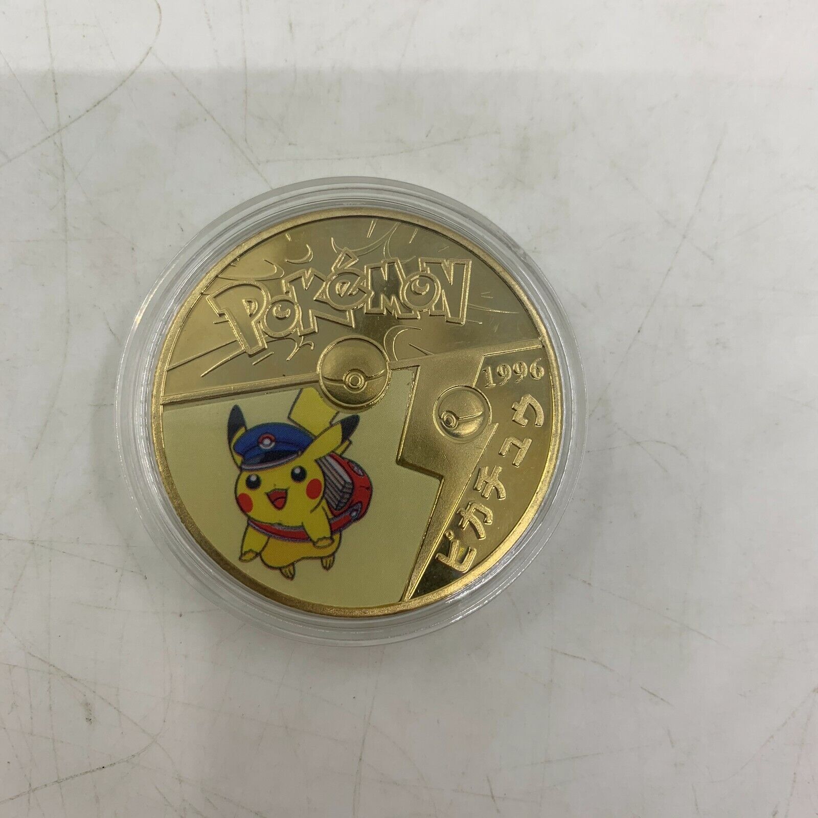 10pcs Pokemon Pikachu Coin Japan Anime Gold Commemorative Coin in box Kelin - фотография #11