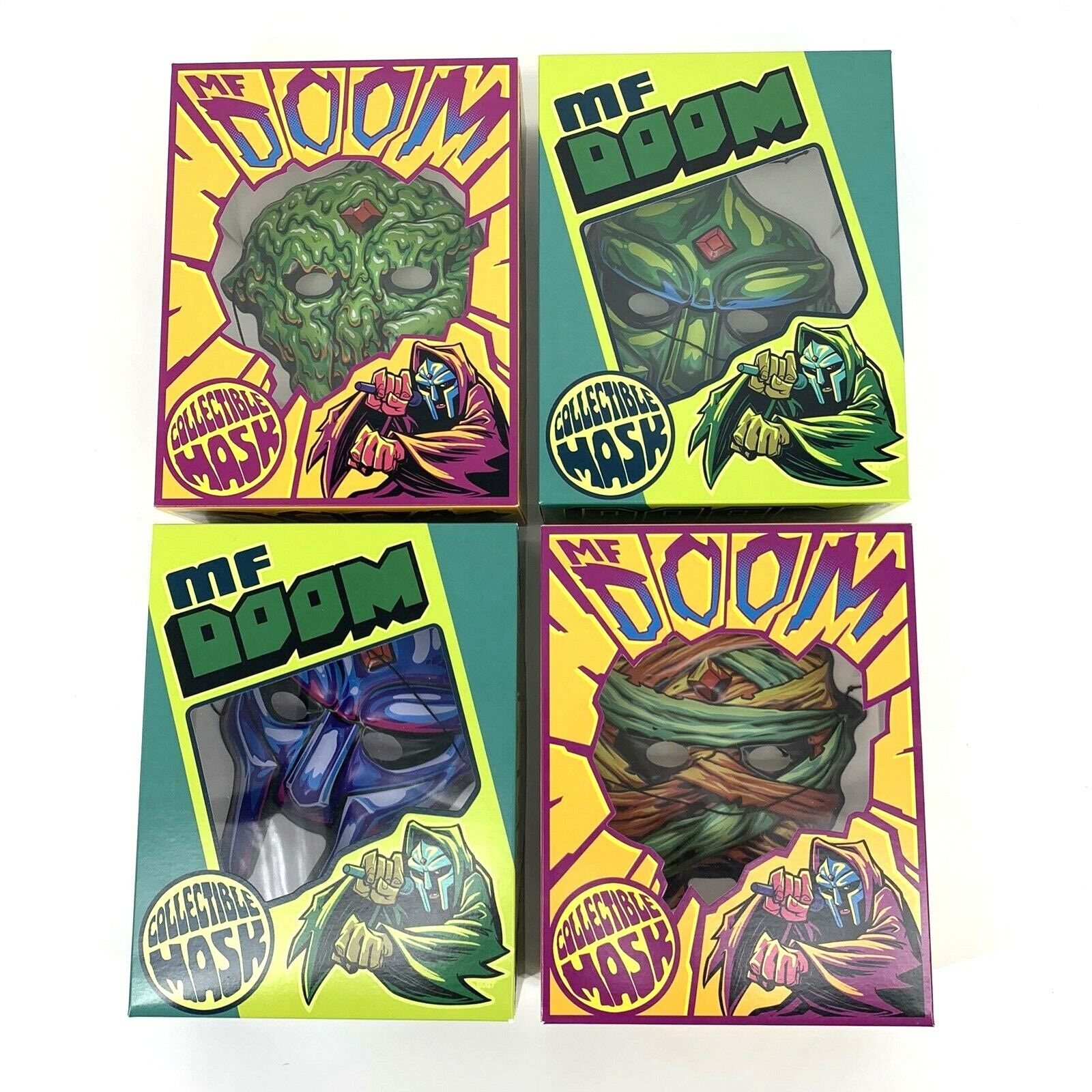 MF DOOM Limited Edition Collectible Mask Complete Set of 4 Sold out Rhymesayers Без бренда