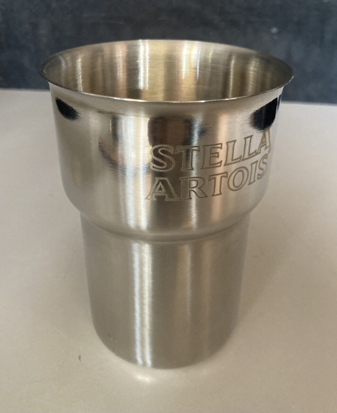 4 NEW Stella Artois Collector Metal Beer Cups For ICE COLD BEER no Tap Handle Stella Artois - фотография #2