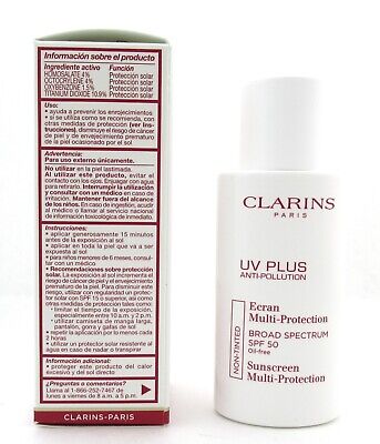 Clarins UV Plus Anti-pollution Sunscreen Multi-protection SPF50 1.6 oz. New Clarins UV Plus Anti-Pollution Sunscreen Multiprotection - фотография #4
