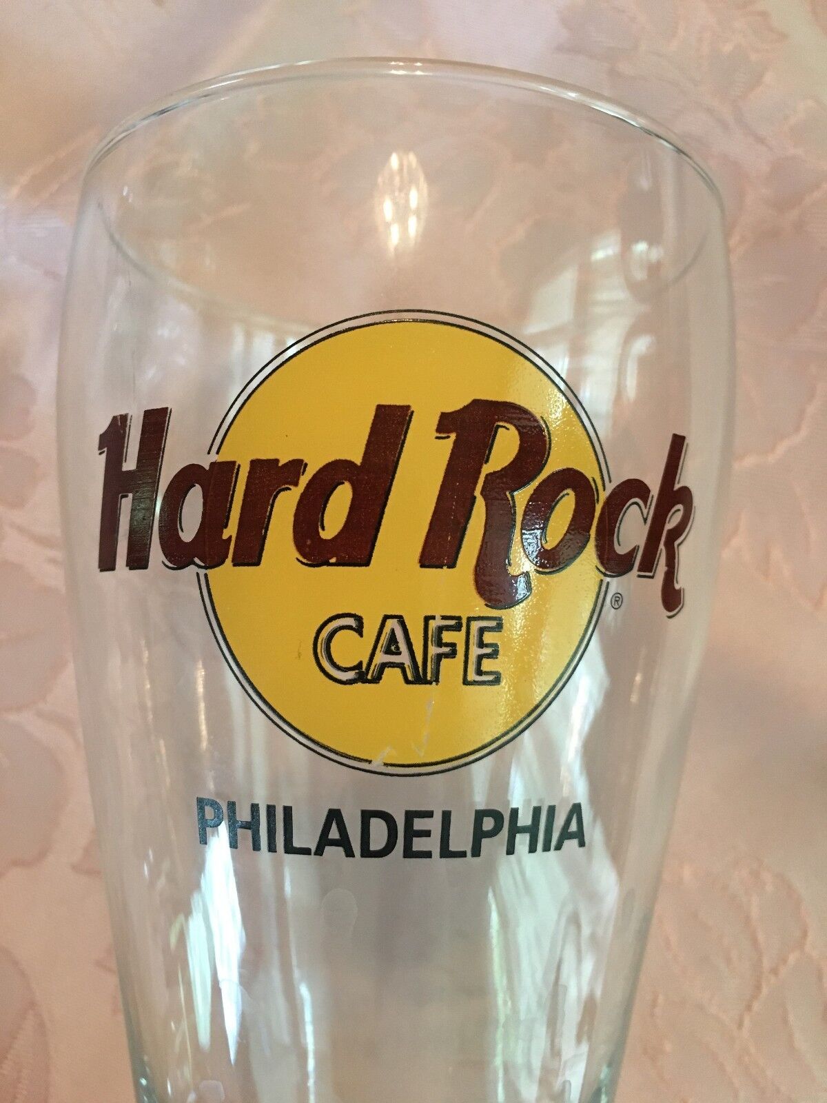 Hard Rock Pilsner Glass Discontinued Collectible -Choose Chicago Philly Foxwoods Hard Rock Cafe - фотография #4