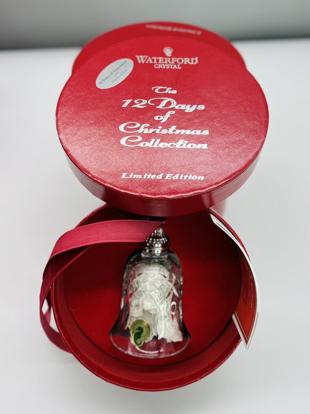 WATERFORD 12 DAYS OF CHRISTMAS Bells COMPLETE BOXED SET Crystal Ornaments MINTY Waterford - фотография #6