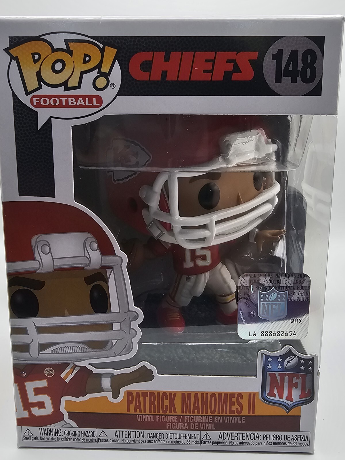 Patrick Mahomes Funko Pop! #148 with 4 Card Collection NFL Kansas City Chiefs Funko 57406