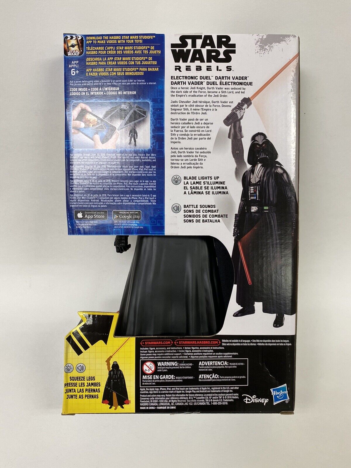 Star Wars Rebels Electronic Duel Darth Vader 12-Inch Action Figure Lightsaber Hasbro - фотография #3