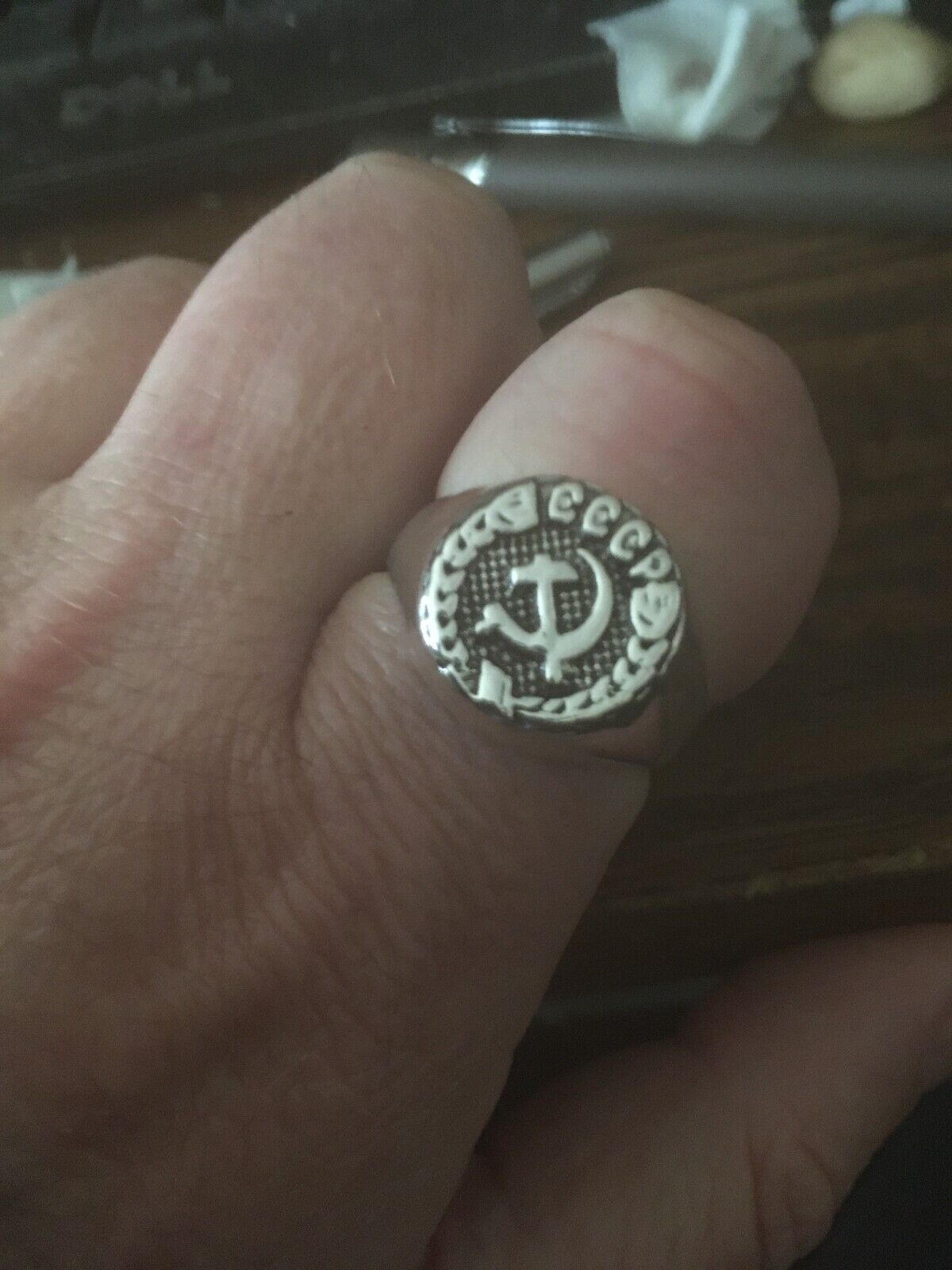 ring of the USSR / CCCP/   unisex men  US size 12 Unbranded - фотография #2
