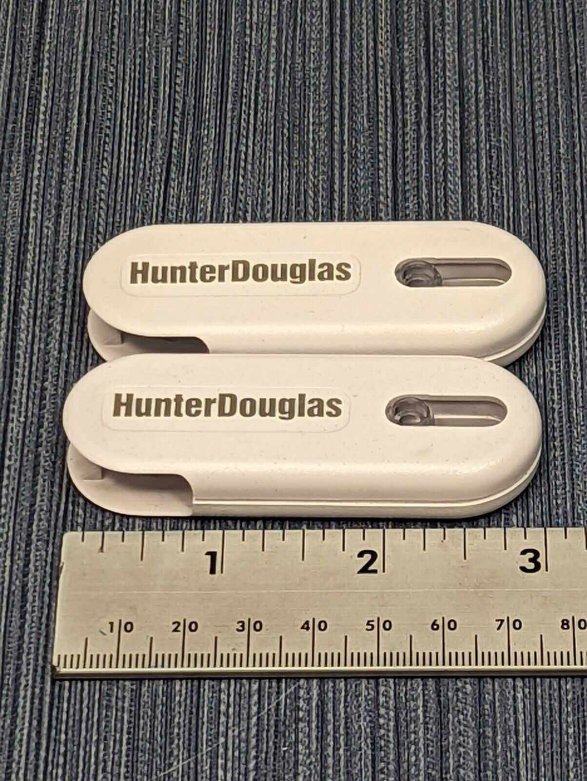 2 x Hunter Douglas Spring Loaded Cord Tensioner white for Roller Shades 1"x3" Hunter Douglas