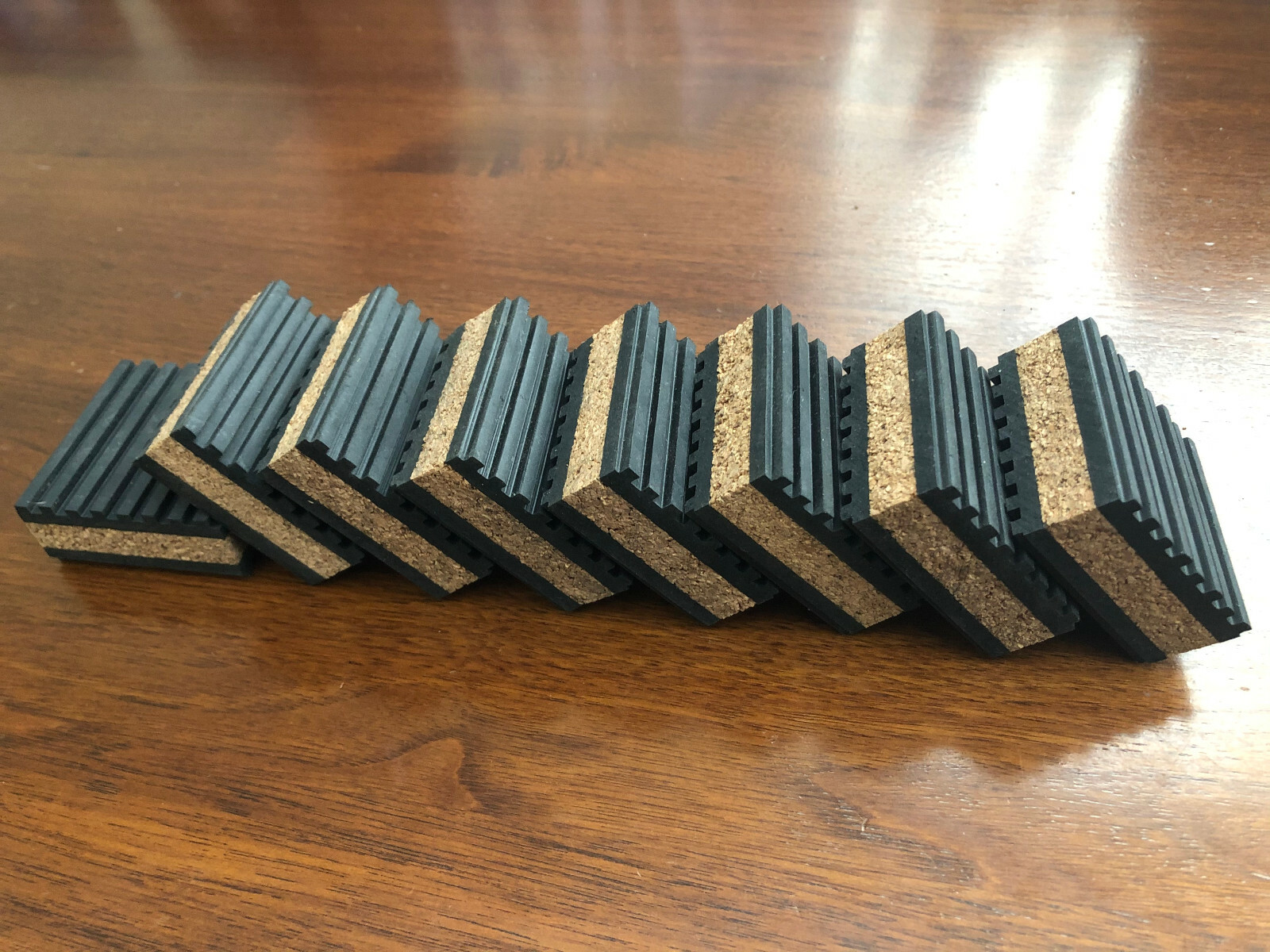 8-Pack Anti Vibration Pads 2" x 2" x 7/8" Cork Audio & Turntable Isolation Feet Vinyl Provisions - фотография #3