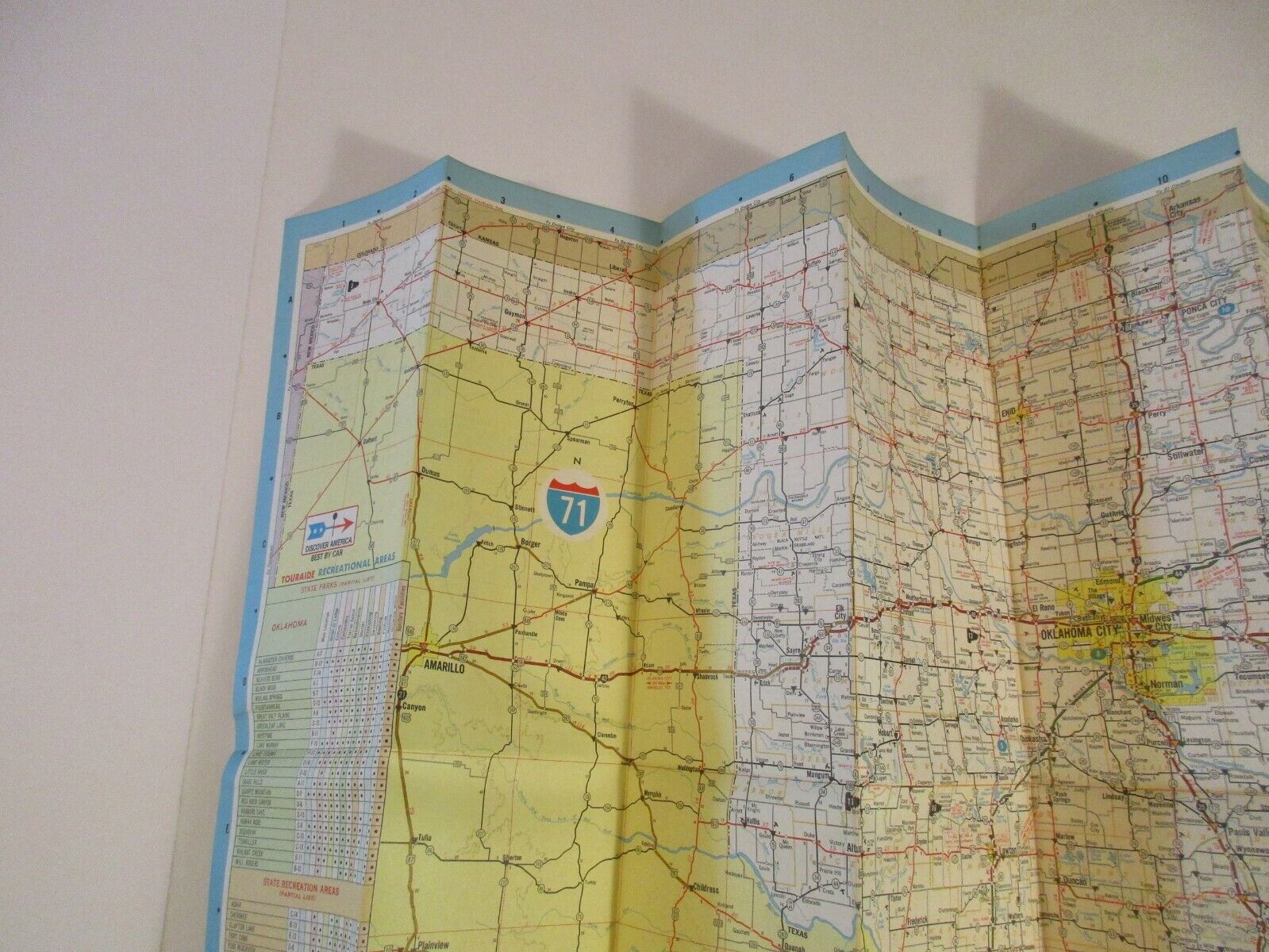 Vintage 1971 Conoco Oklahoma State Highway Oil Gas Station Travel Road Map~Box Z Conoco - фотография #5