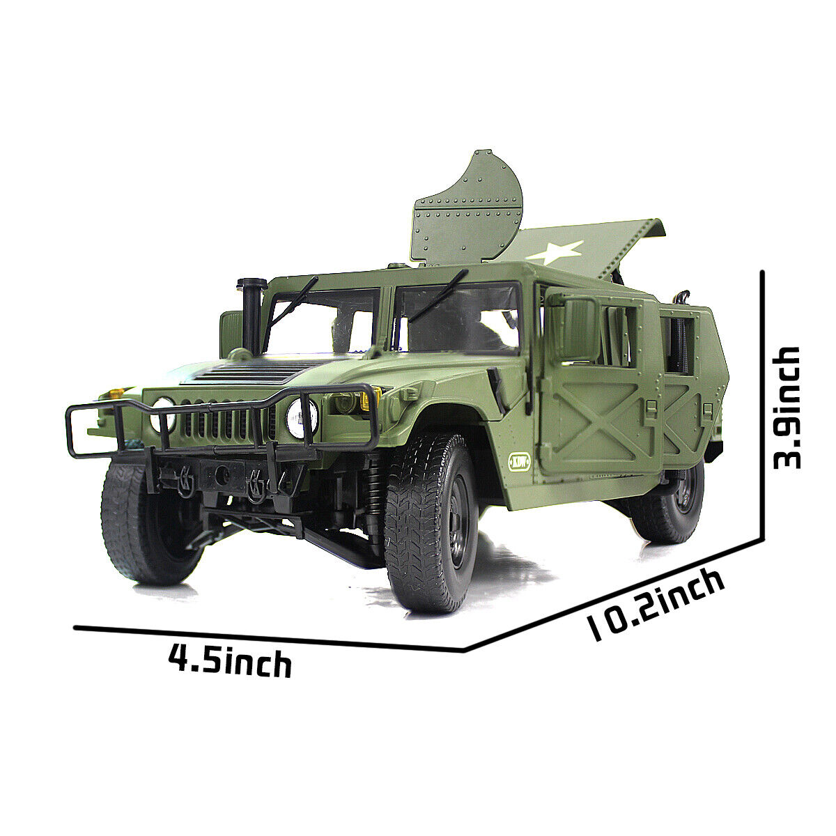 1:18 Hummer H1 Modified Armored Vehicle Alloy Car Model Diecasts Off-road Kids MOCAM Does Not Apply - фотография #7