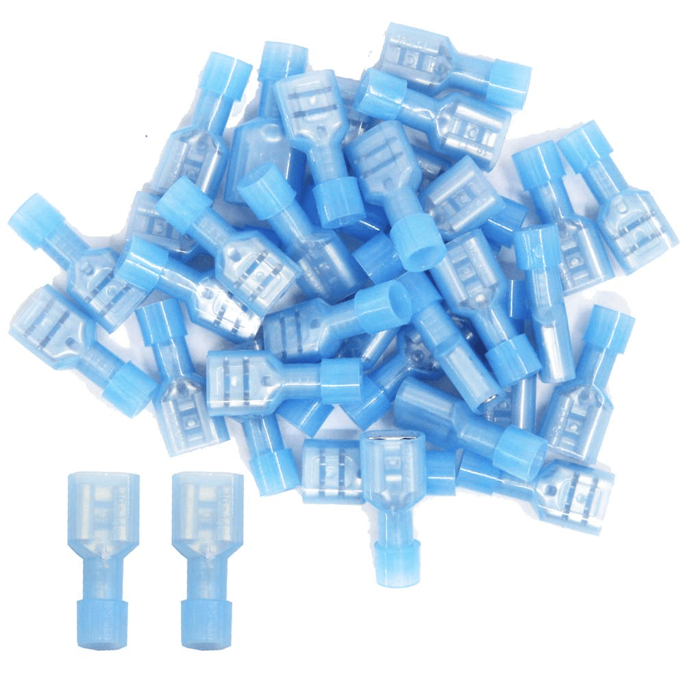 100PCS Fully Insulated Blue Female Electrical Spade Crimp Connector Terminals Unbranded Does Not Apply - фотография #7