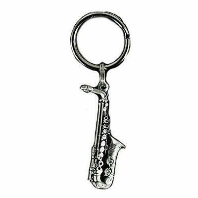 Alto Saxophone Keychain, Pewter, Harmony Jewelry Future Primitive