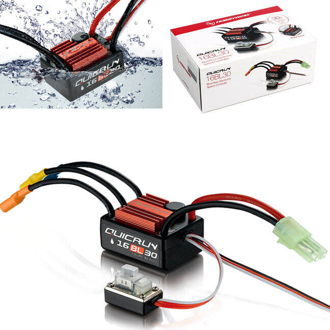 Hobbywing Quicrun Waterproof 16BL30 Brushless ESC Speed Control 30A : 1/18 1/16 Hobbywing 30110000