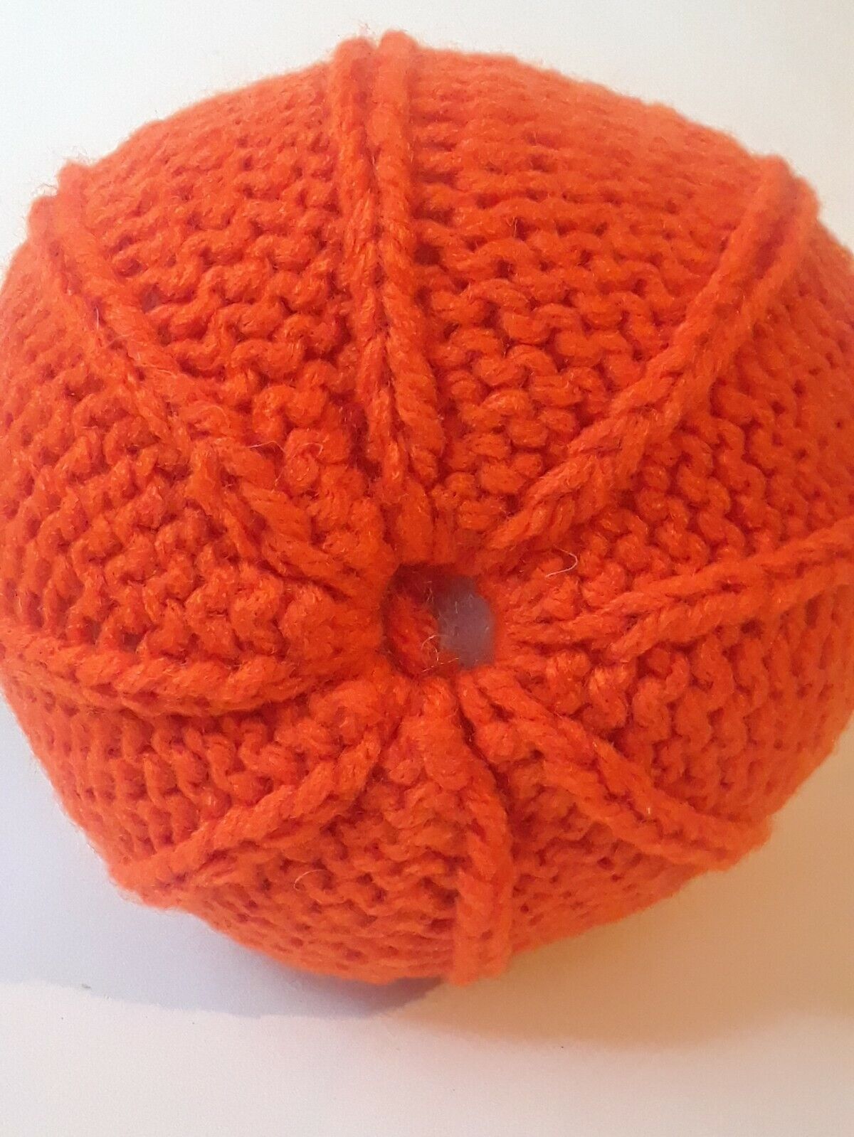 Handmade Knit Pumpkin Set Small Large Orange Fall Autumn Thanksgiving Halloween Handmade - фотография #7