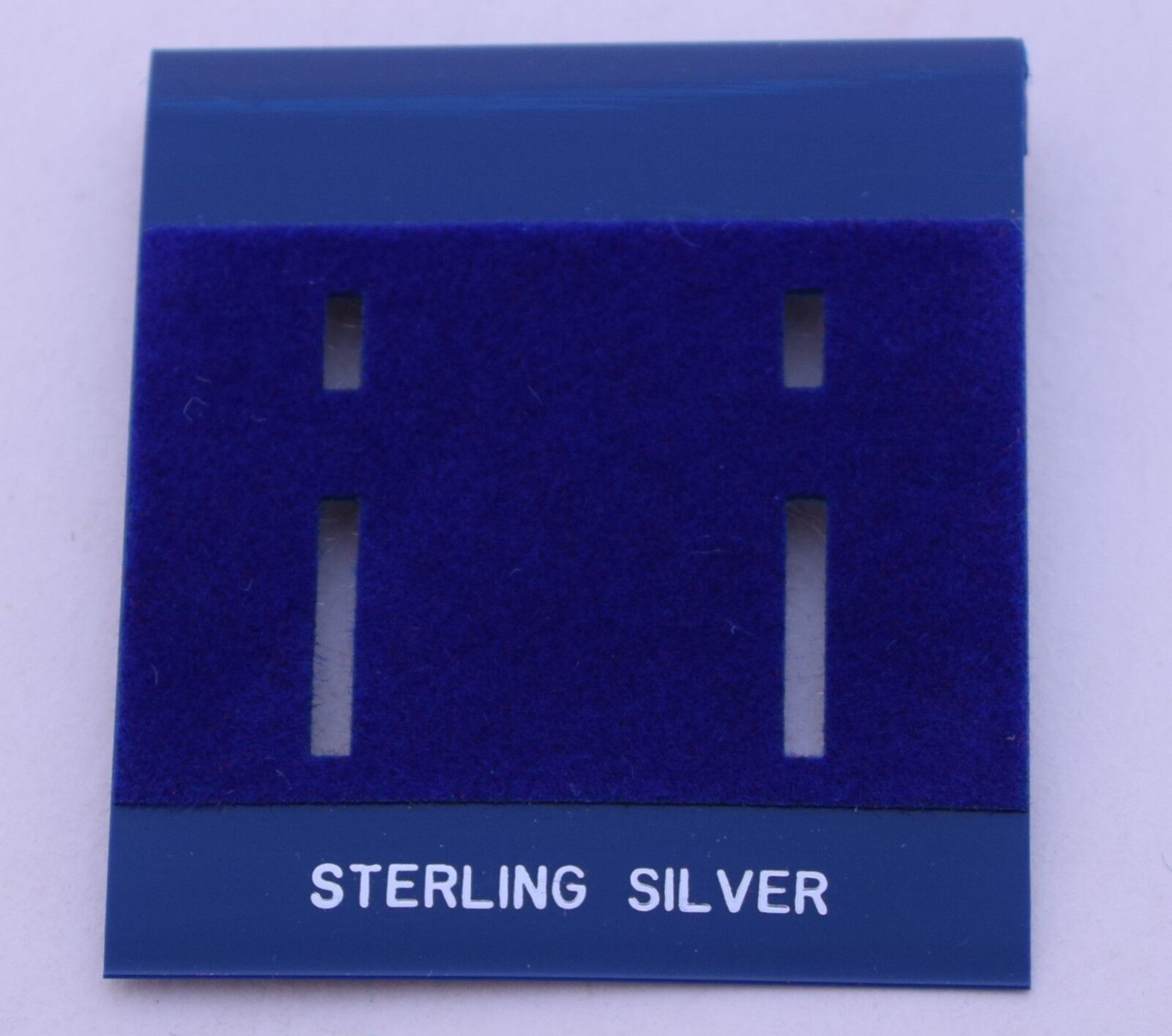 75ct Sterling Silver Blue Plastic Holder Hanging Earring Display Card Unbranded/Generic Does Not Apply