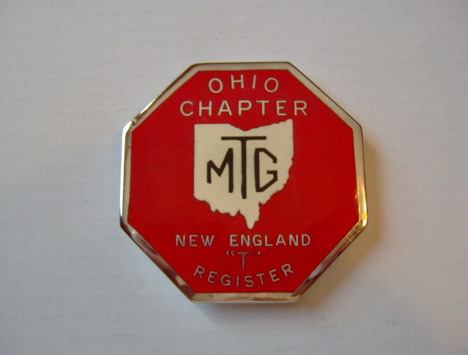 OHIO CHAPTER MTG NEW ENGLAND "T" REGISTER BADGE NOS NEW CONDITION Без бренда