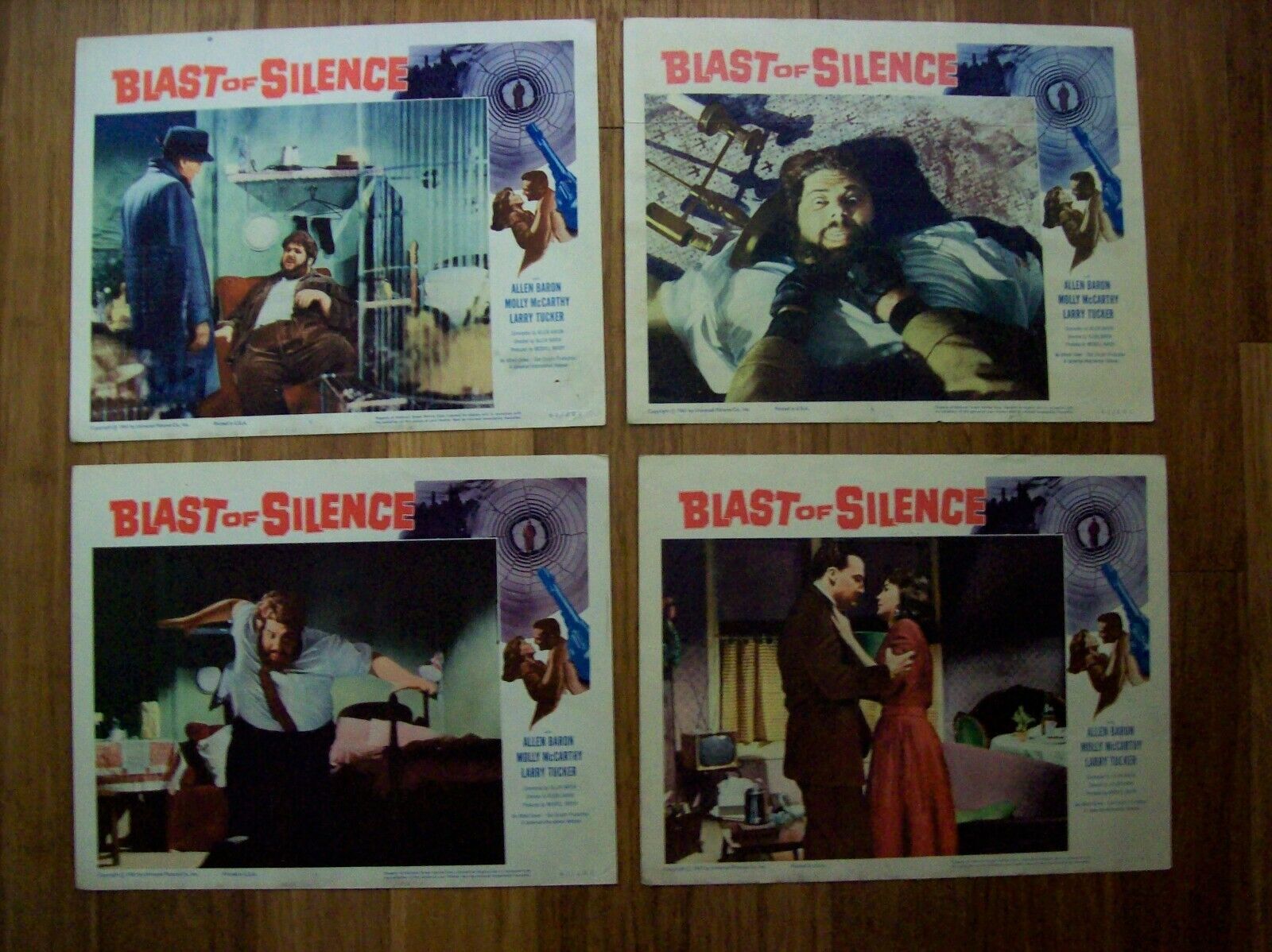 ORIGINAL, COMPLETE BLAST OF SILENCE LOBBY CARD SET. Без бренда - фотография #2