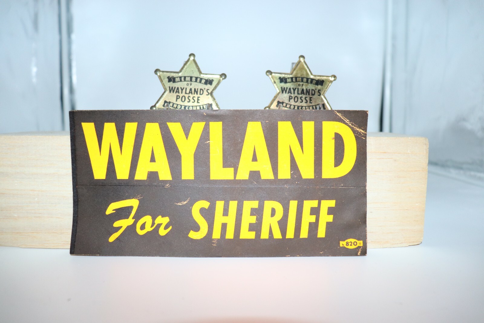 Vintage Wayland for Sheriff Bumper Stickers and Toy Badges Lot Без бренда - фотография #2