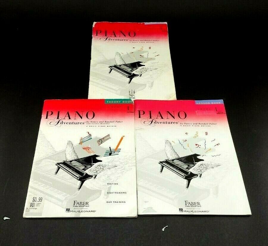 Faber Piano Adventures Level 1 Lesson Books Lot Of 3 Vintage 1993 Used Condition Без бренда