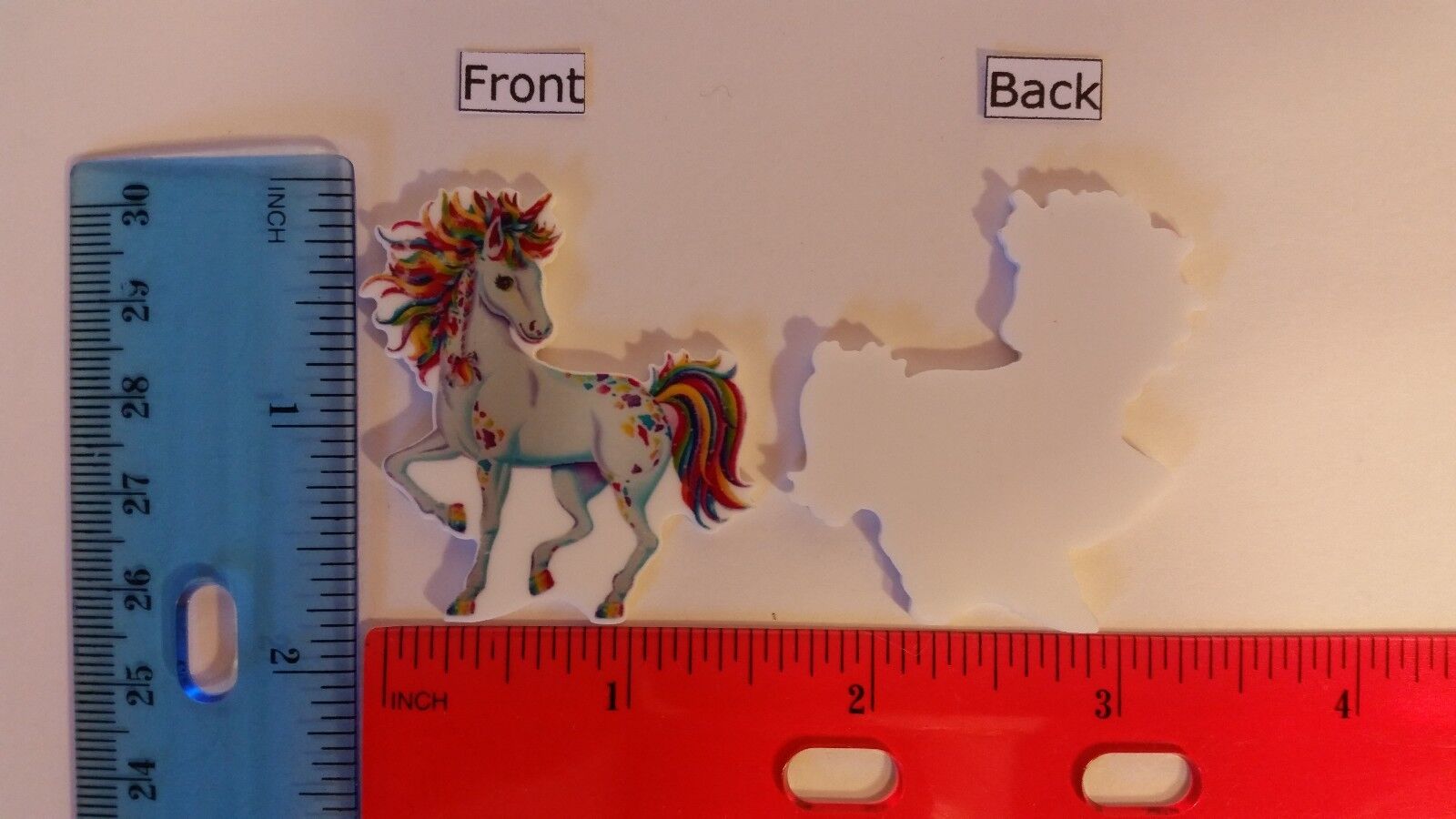 Flat Back Resins (2 For $1.50) Unicorn Horse Pony Resin, Rainbow Mane & Tail Unbranded Does Not Apply - фотография #2