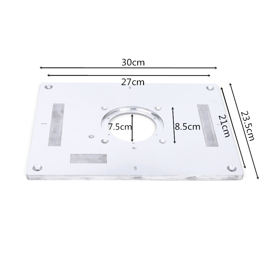 Aluminum Router Table Insert Plate w/Rings Screw For Woodworking Benches Trimmer Unbranded Does Not Apply - фотография #4
