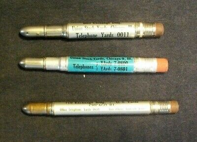 Vintage CHICAGO ILLINOIS LIVESTOCK COMMISSION EXCHANGE bullet pencil LOT OF 11 Без бренда - фотография #4