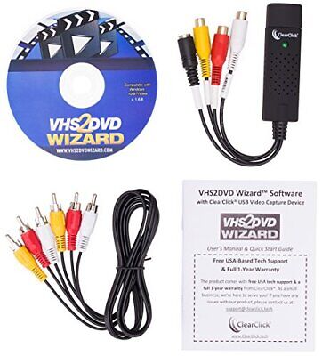 VHS To DVD Wizard with USB Video Grabber & Free USA Tech Support ClearClick VHS2DVD168 - фотография #3